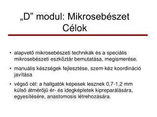 d modul mikroseb szet c lok