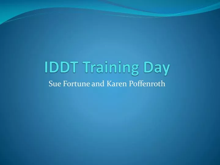 iddt training day