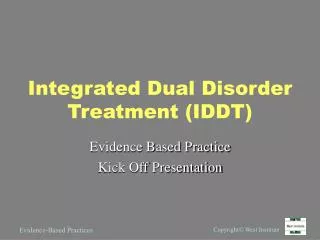 Integrated Dual Disorder Treatment (IDDT)
