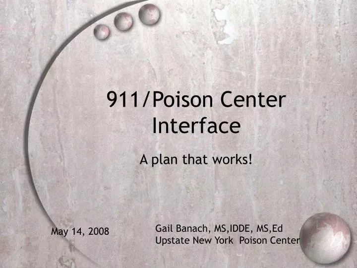 911 poison center interface
