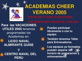 academias cheer verano 2005