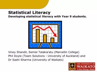 Statistical Literacy Developing statistical literacy with Year 9 students.