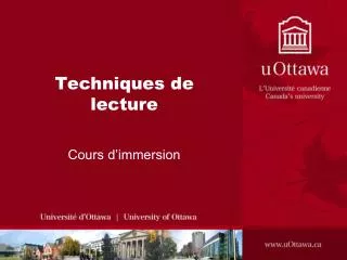 techniques de lecture