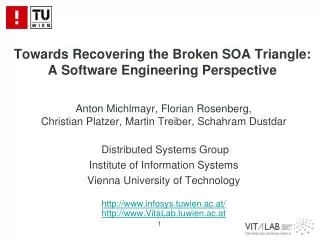 Towards Recovering the Broken SOA Triangle: A Software Engineering Perspective