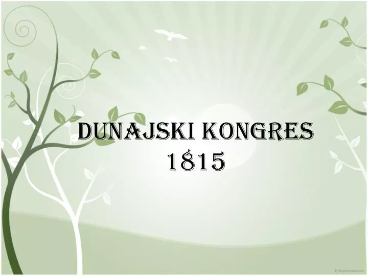 dunajski kongres 1815