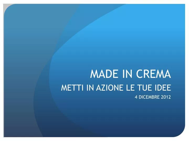 made in crema