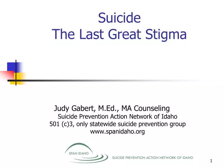 suicide the last great stigma