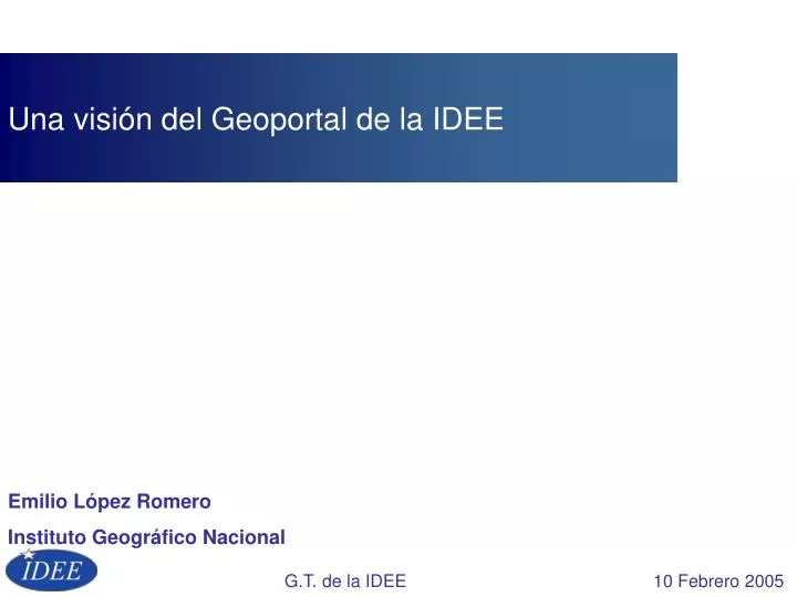 una visi n del geoportal de la idee