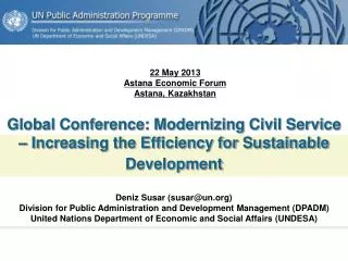 Deniz Susar (susar@un) Division for Public Administration and Development Management (DPADM)