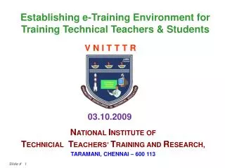 Establishing e-Training Environment for Training Technical Teachers &amp; Students