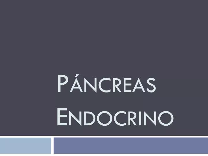 p ncreas endocrino