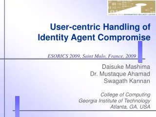 User-centric Handling of Identity Agent Compromise