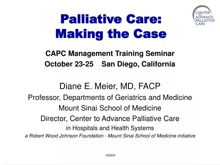 palliative care making the case