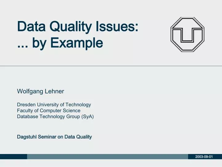 data quality issues by example