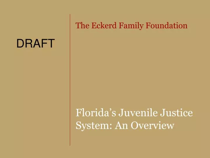 the eckerd family foundation florida s juvenile justice system an overview