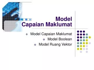 model capaian maklumat