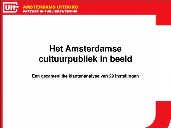het amsterdamse cultuurpubliek in beeld
