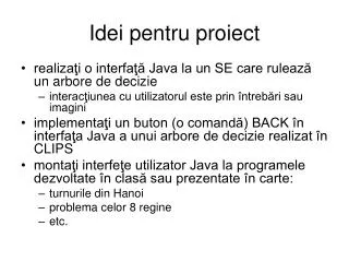 idei pentru proiect
