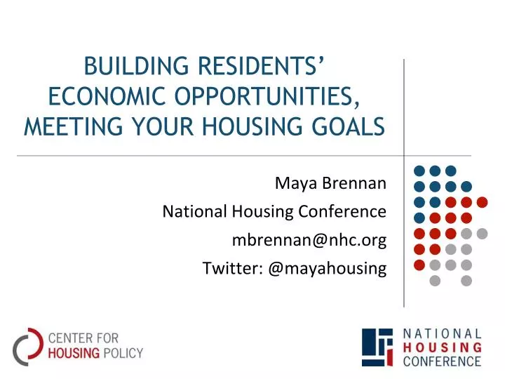 building residents economic opportunities meeting your housing goals