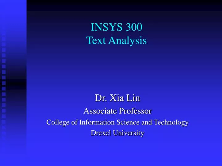 insys 300 text analysis