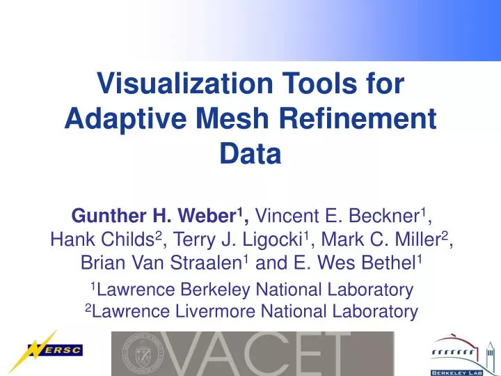 visualization tools for adaptive mesh refinement data