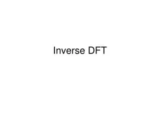 Inverse DFT