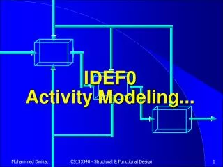 IDEF0 Activity Modeling...