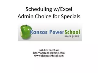Scheduling w/Excel