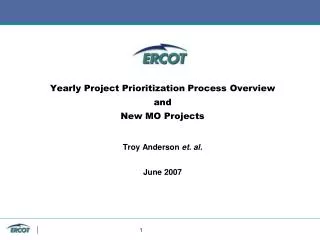 Project Prioritization History