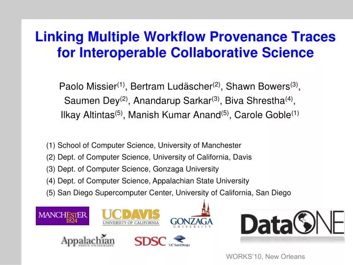 linking multiple workflow provenance traces for interoperable collaborative science