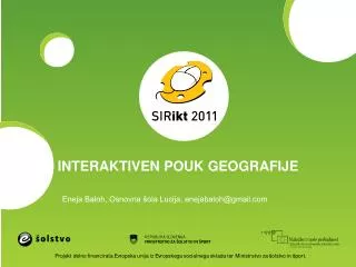 interaktiven pouk geografije