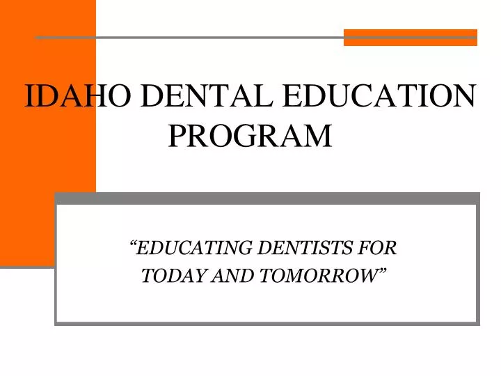 idaho dental education program