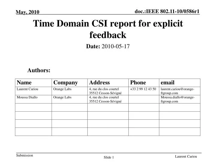 time domain csi report for explicit feedback