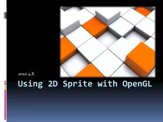 Using 2D Sprite with OpenGL
