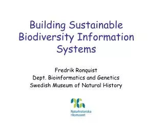 Building Sustainable Biodiversity Information Systems