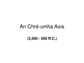 an chr umha aois