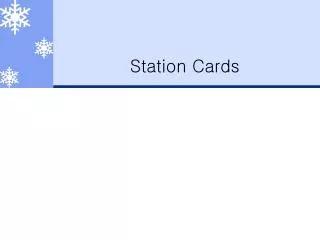 Station Cards