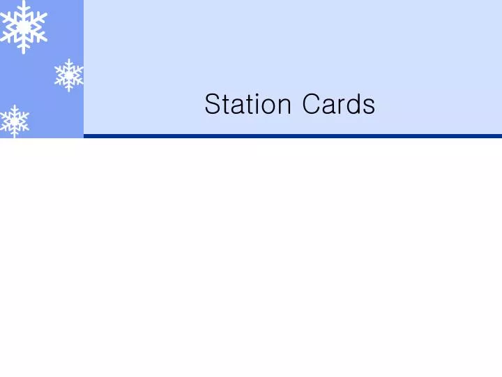 station cards