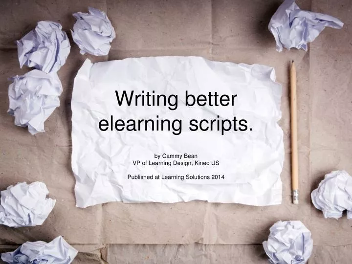 writing better elearning scripts