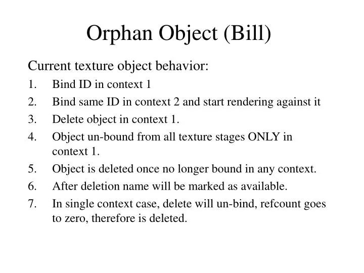 orphan object bill