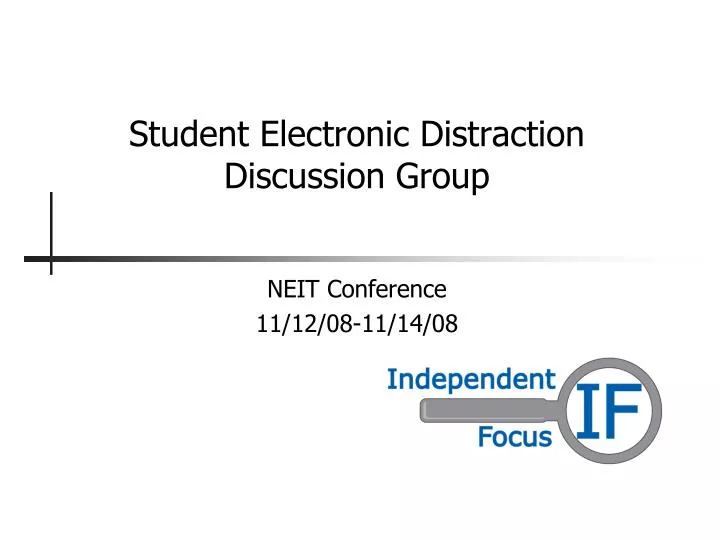 student electronic distraction discussion group