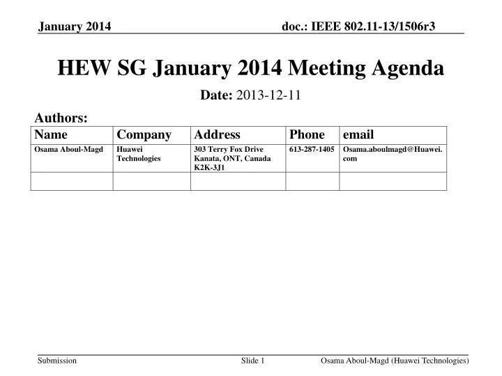 hew sg january 2014 meeting agenda