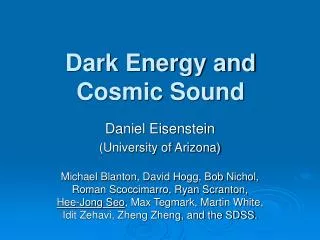 Dark Energy and Cosmic Sound