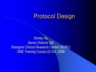 Protocol Design