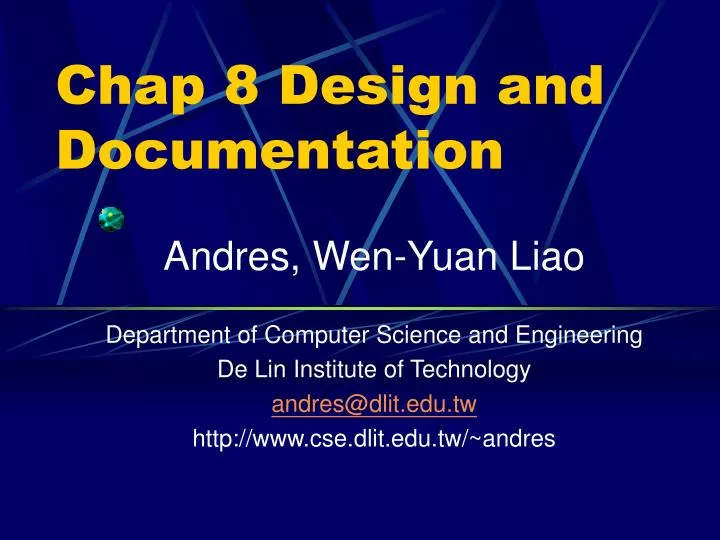 chap 8 design and documentation