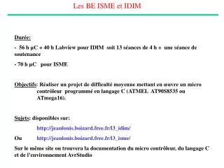les be isme et idim