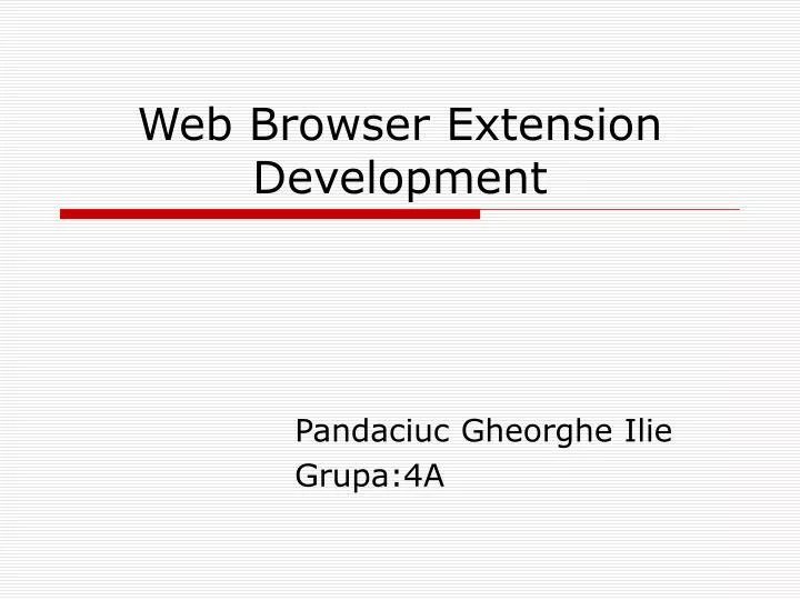 web browser extension development
