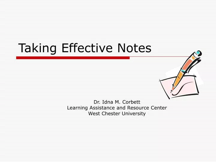 taking effective notes