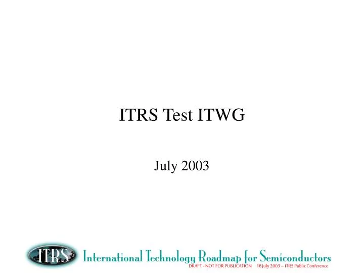 itrs test itwg