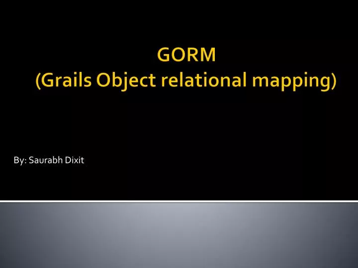 gorm grails object relational mapping